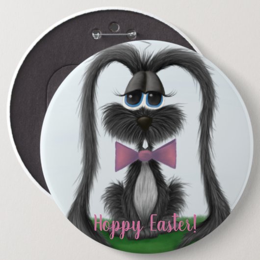 愛らしいウサギ 缶バッジ (正面&裏面)