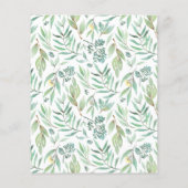 愛らしいウッドランドベビーシャワーバジェット招待状 (裏面)