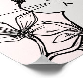 愛らしいウッドランドベビーバニーフローラ ポスター (角)