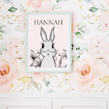 愛らしいウッドランドベビーバニーフローラ