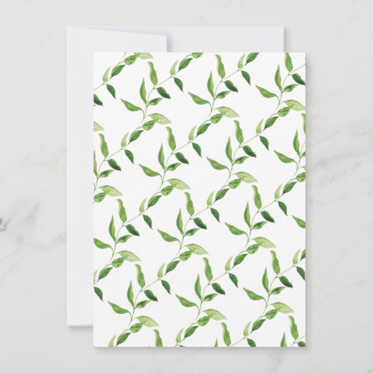 愛らしいウッドランド・フレンズ女の子1歳の誕生日 招待状 (裏面)