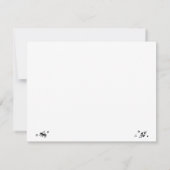 愛らしいエイリアン宇宙ベビーシャワーサンキューカード サンキューカード (裏面)