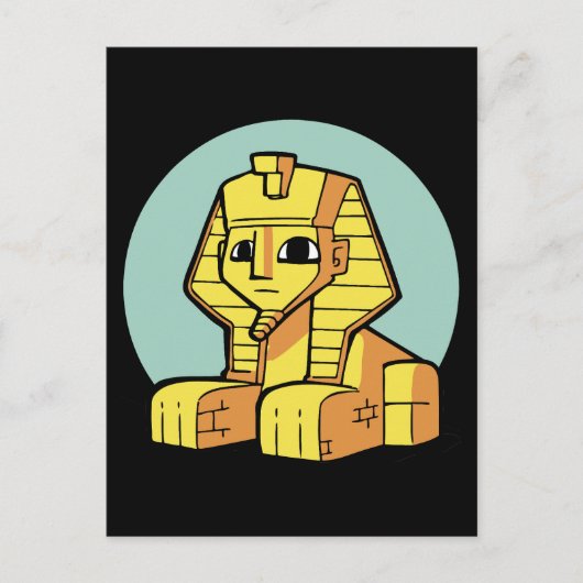 愛らしいエジプト素晴らしスフィンクス ポストカード (正面)