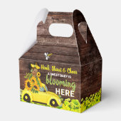 愛らしいエスニック・ベビーガール |黄色のひまわり素朴 フェイバーボックス (裏面サイド)