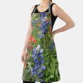 愛らしいエプロンのブルーボンネットとインディアンペイントブラシ エプロン (インサイチュ)