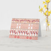 愛らしいエルミン グリーティング カード (黄色い花)