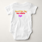 愛らしいエレガンス：美しい驚くべきスワヒリ文字 ベビーボディスーツ (裏面)