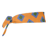 愛らしいエレガントダイヤモンド模様オレンジ色 タイヘッドバンド (回転270)