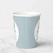 愛らしいエレファントブルー男の赤ちゃんシャワー 紙コップ (右)