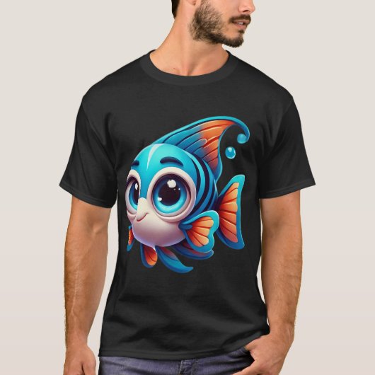 愛らしいエンゼルフィッシュ Tシャツ (正面)