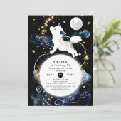 愛らしいエンチャントウルフの誕生日 招待状 (スタンド正面)