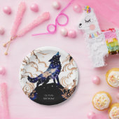 愛らしいエンチャントウルフ誕生日 ペーパープレート (パーティー)