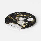 愛らしいオオカミ誕生日 ペーパープレート (アングル)