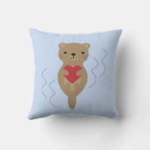 愛らしいオッターハグハート クッション (裏面)