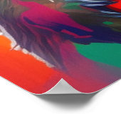 愛らしいオッターホールディング赤いハートバレンタインデー ポスター (角)