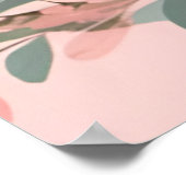 愛らしいオッターボーホピンクローズママパパとベビー ポスター (角)