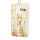 愛らしいオレンジキャットイラストレーション パーソナライズされた カーエアーフレッシュナー (左)