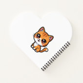 愛らしいオレンジタビーキャラクター猫 ノートブック (裏面)