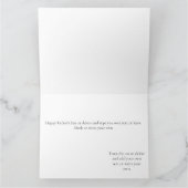 愛らしいオレンジ色のタビー猫のグリーン 父の日 パープル カード (内部)