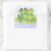 愛らしいカエル好き スクエアシール (バッグ)