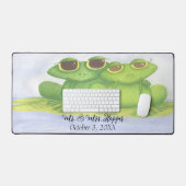 愛らしいカエル好き デスクマット (キーボード&マウス)