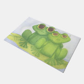 愛らしいカエル好き ドアマット (アングル)