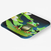 愛らしいカエル誕生日 ペーパープレート (傾斜あり)