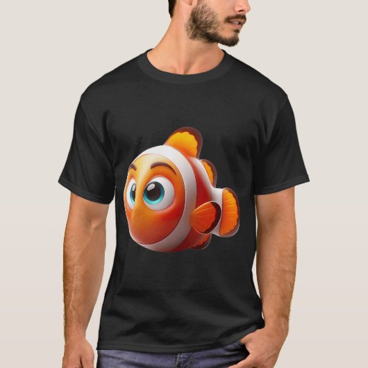 愛らしいカクレクマノミ Tシャツ (正面)