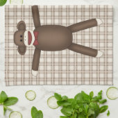 愛らしいカスタマイズ可能なソックモンキーティー、ギフト キッチンタオル (折り畳み)