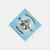 愛らしいカスタムペンギンデザイン付き スタンダードカクテルナプキン (角)