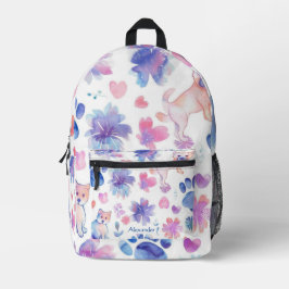 愛らしいカスタム子犬 プリントバックパック