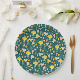 愛らしいカタツムリ蝶かわいい赤ちゃんシャワー ペーパープレート