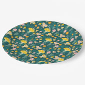 愛らしいカタツムリ蝶かわいい赤ちゃんシャワー ペーパープレート (アングル)