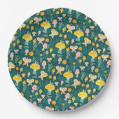 愛らしいカタツムリ蝶かわいい赤ちゃんシャワー ペーパープレート (正面)