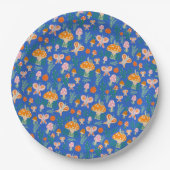 愛らしいカタツムリ蝶かわいい赤ちゃんシャワー ペーパープレート (正面)