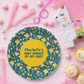 愛らしいカタツムリ蝶かわいい赤ちゃんシャワー ペーパープレート (パーティー)