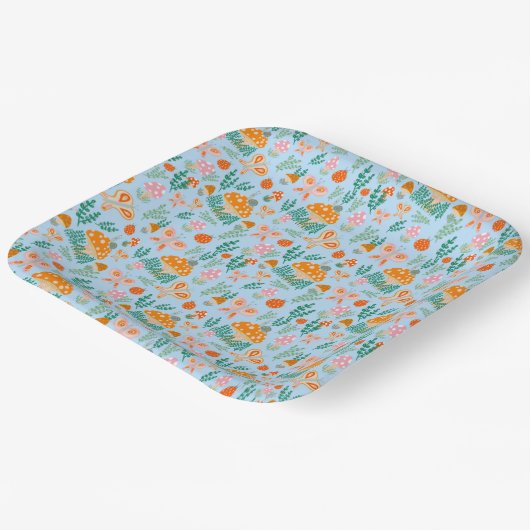 愛らしいカタツムリ蝶かわいい赤ちゃんシャワー ペーパープレート (傾斜あり)