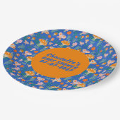 愛らしいカタツムリ蝶かわいい赤ちゃんシャワー ペーパープレート (アングル)