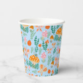 愛らしいカタツムリ蝶かわいい赤ちゃんシャワー 紙コップ (裏面)