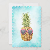 愛らしいカッコいいパイナップル熱帯産ベビーシャワー 招待状 (裏面)