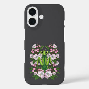 愛らしいカマキリとヤマボウシ  iPhone 16ケース