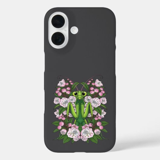 愛らしいカマキリとヤマボウシ Case-Mate iPhoneケース (裏面)