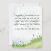 愛らしいカラフベアベビー発表ありがとう 招待状 (裏面)