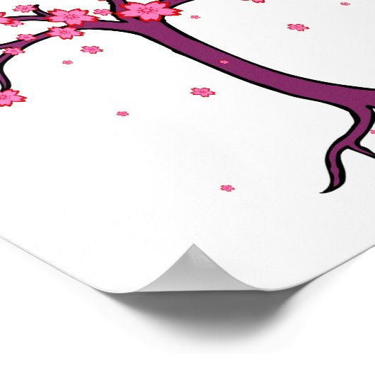 愛らしいカラフルと木の子供部屋ベビー ポスター (角)