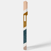 愛らしいカラフルストライプティール（緑がかった色）ブラウンアーストーン Case-Mate iPhoneケース (裏面 / 右)