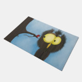 愛らしいカラフルフクロウ・オリバー ドアマット (アングル)