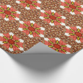愛らしいカラフルフローラハートシームレススター。 ラッピングペーパー (角)