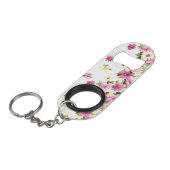 愛らしいカラフル咲ガーリーく花 キーホルダー栓抜き (正面アングル)