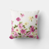 愛らしいカラフル咲ガーリーく花 クッション (正面)