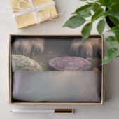 愛らしいカラフル子犬 薄葉紙 (ギフト)